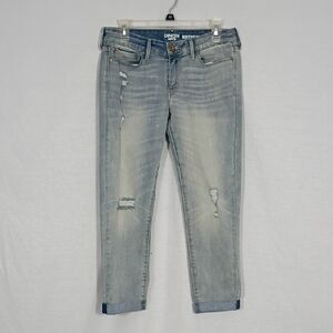 Denizen Levi's Boyfriend Acid Wash Distressed Cuffed Jeans Womens Size 9 - W29